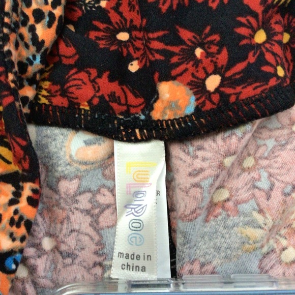 LuLaRoe | TC Leopard + Floral Leggings - Picture 3 of 5